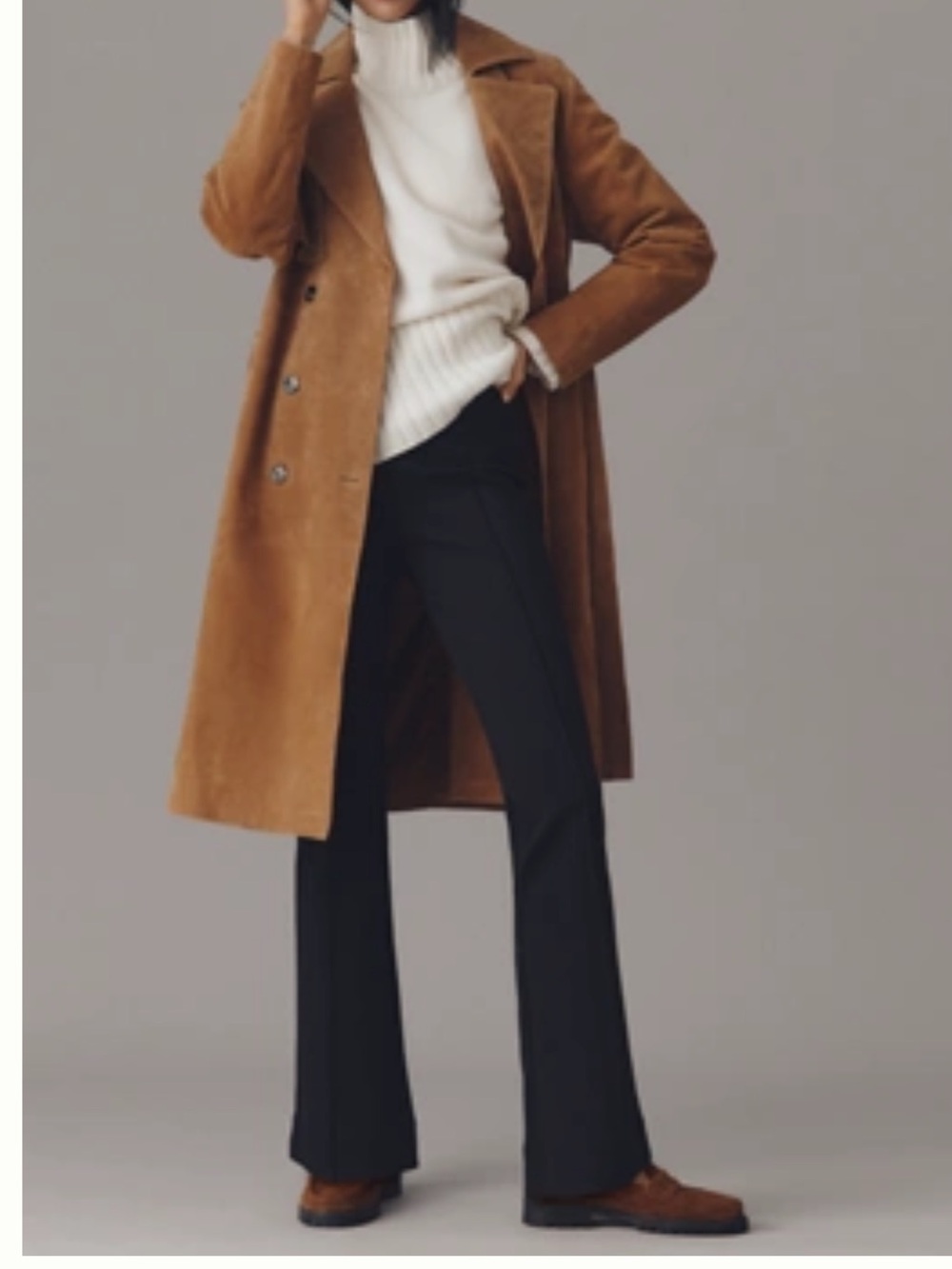 Maeve poppy kick flair pull on trousers